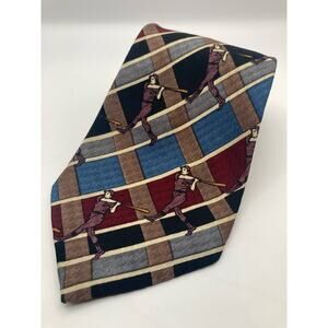 Mens Baseball Theme100% Polyester Eminente Design Tie 59.5" Long x 3.75" Wide
